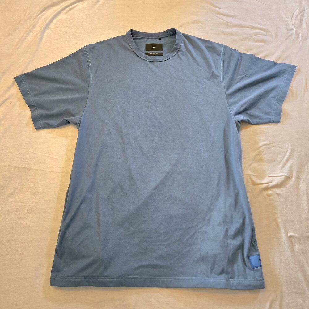 adidas Y-3 Short Sleeve w Pockets Premium T-Shirt Blue Size Small HY1245